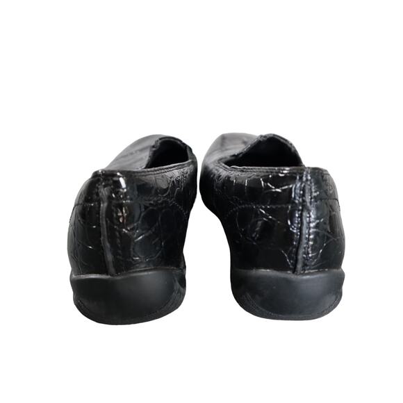 Easy Street Womens Purpose Loafers Size 8.5 Black Patent Croc Slip On Comfort - Picture 6 of 9
